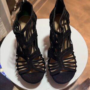 Torrid Black Strappy Heels EUC like new